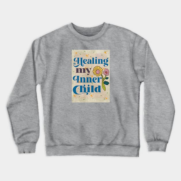 HEALING MY INNER CHILD SHOPPING POSTER STICKER Crewneck Sweatshirt by Aydapadi Studio